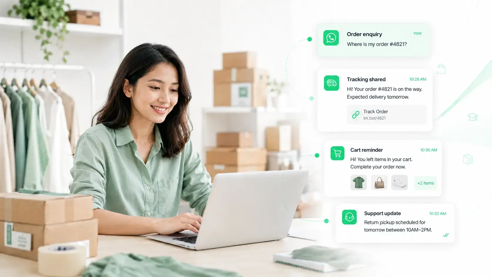 Ecommerce WhatsApp marketing workflow