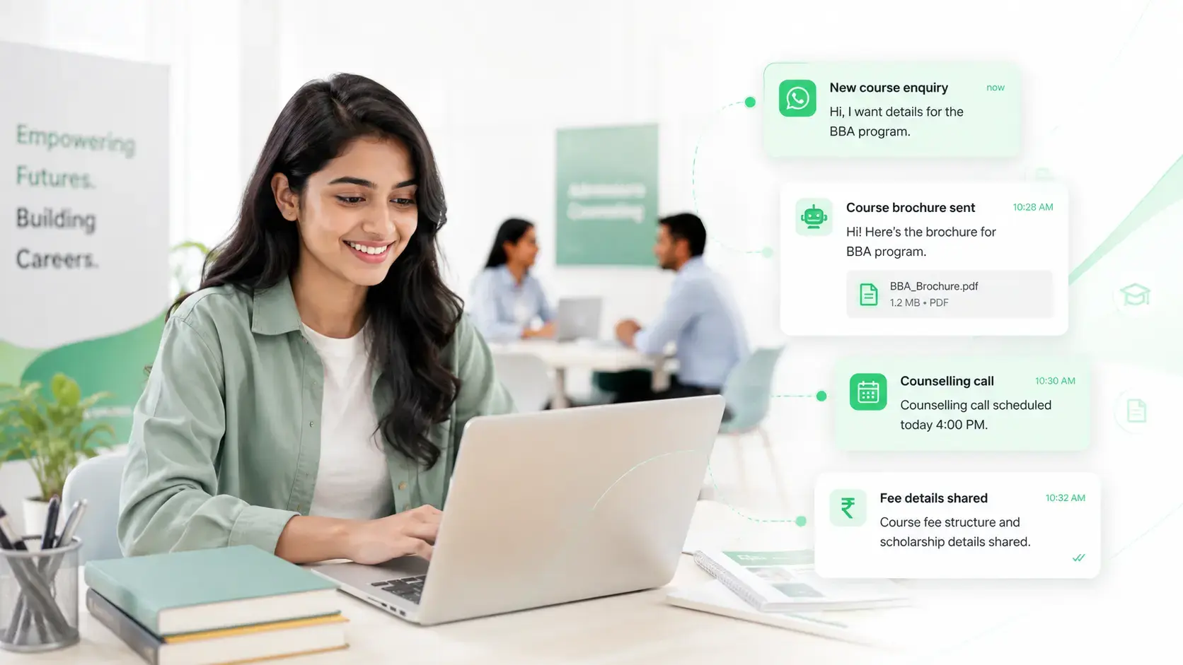 Education WhatsApp marketing workflow