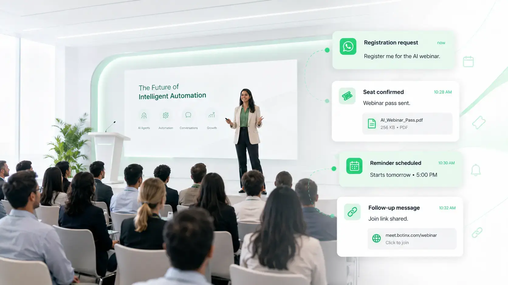 Events & webinars WhatsApp marketing workflow